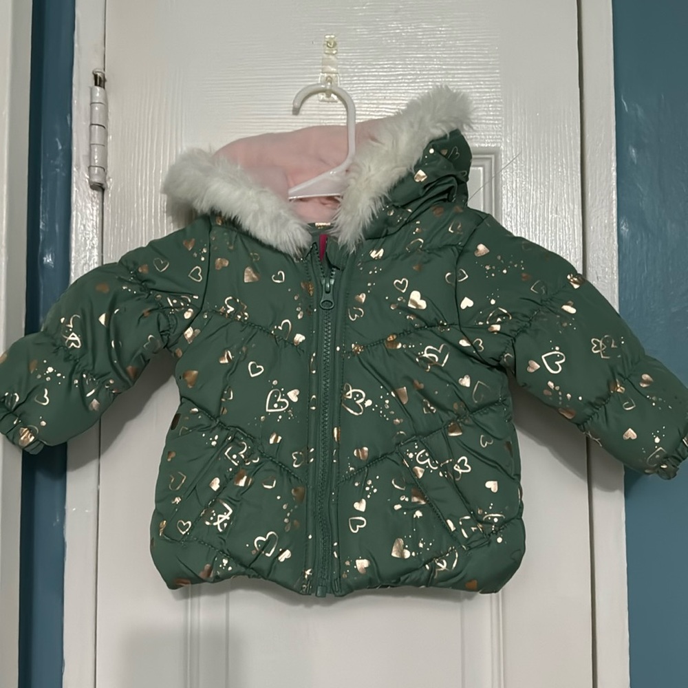 Green and pink jacket for 12 month girl